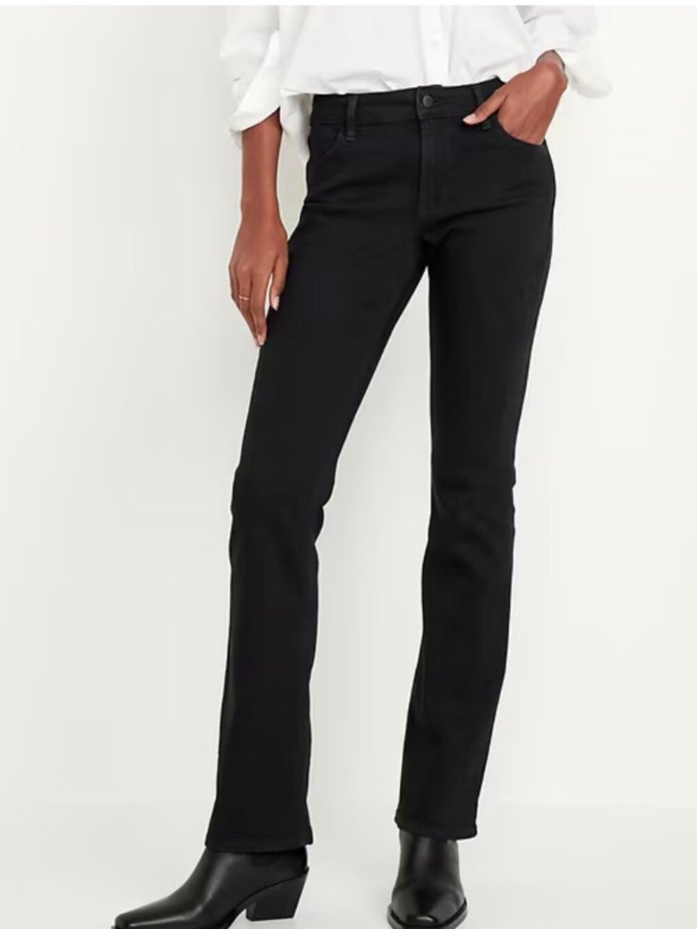 Mid-Rise Wow Boot-Cut Jeans Black Old Navy